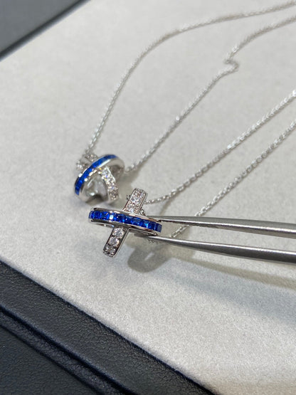[Bling Jewelry] LIENS DIAMANT-SILBERHALSKETTE