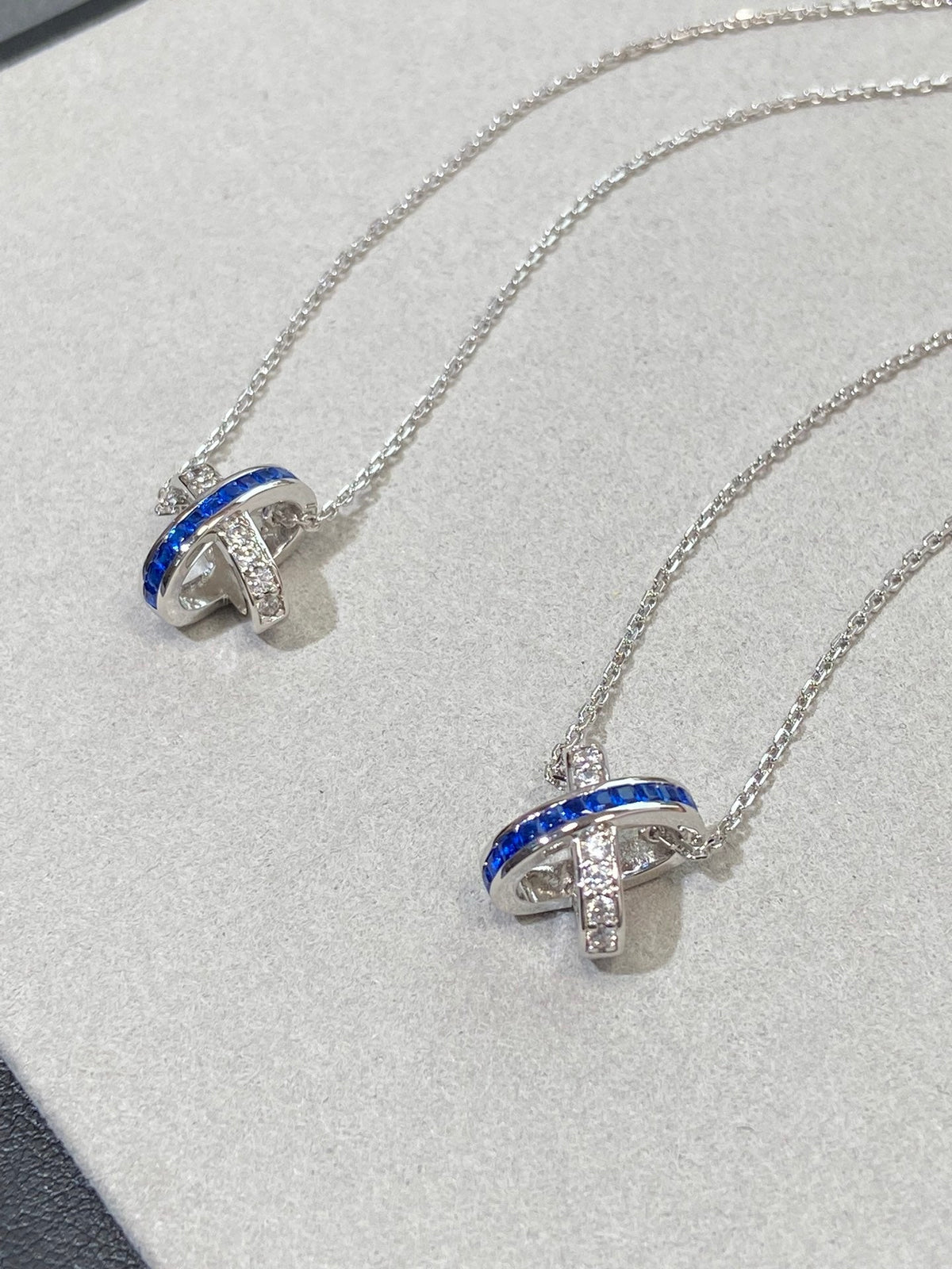 [Bling Jewelry] LIENS DIAMANT-SILBERHALSKETTE