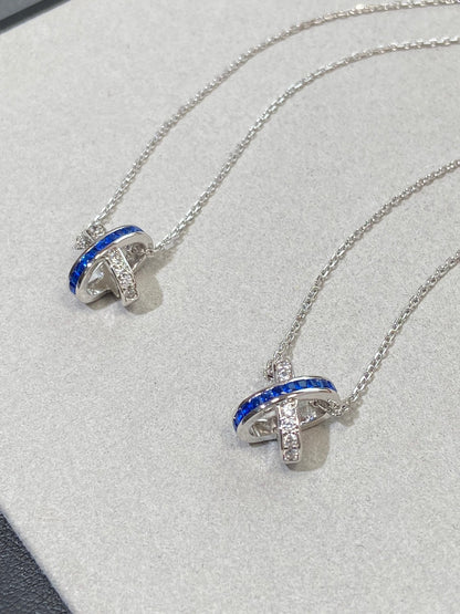 [Bling Jewelry] LIENS DIAMANT-SILBERHALSKETTE