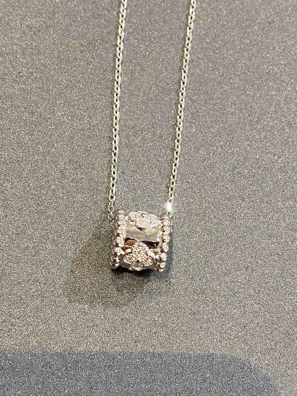 [Bling Jewelry] PERLEE ANHÄNGER SILBER DIAMANT-HALSKETTE