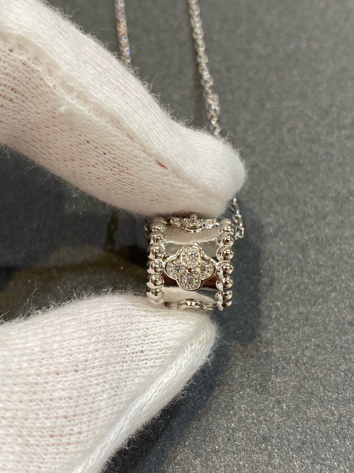 [Bling Jewelry] PERLEE ANHÄNGER SILBER DIAMANT-HALSKETTE