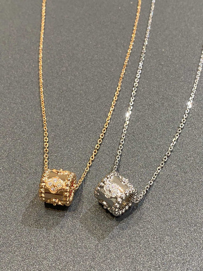 [Bling Jewelry] PERLEE ANHÄNGER SILBER DIAMANT-HALSKETTE
