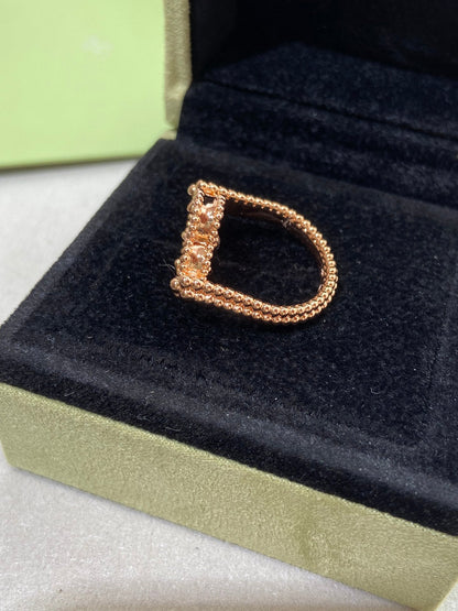 [Bling Jewelrys ]CLOVER RIVERSIBLE PINK GOLD RING