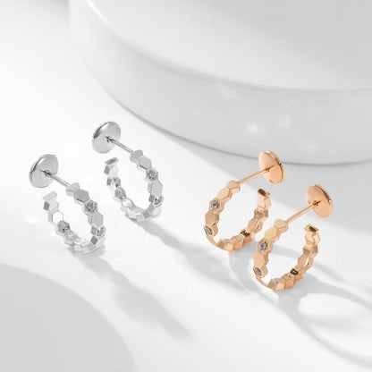 [Bling Jewelrys ]BEE LOVE DIAMOND HOOP EARRINGS