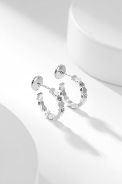 [Bling Jewelrys ]BEE LOVE DIAMOND HOOP EARRINGS