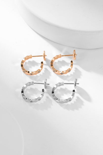 [Bling Jewelrys ]BEE LOVE DIAMOND HOOP EARRINGS