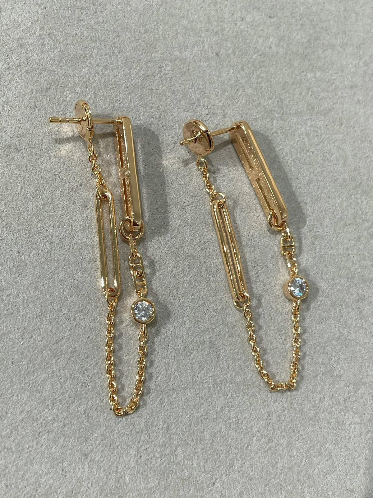 [Bling Jewelrys ]CHAINE CHAOS DIAMOND DROP EARRINGS
