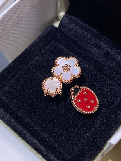 [Bling Jewelrys ]LUCKY 3 MOTIF ROSE GOLD RING