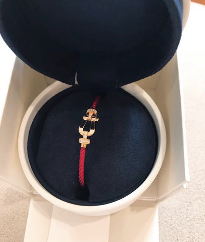 [Bling Jewelrys ]FORCE 10 HALF DIAMOND PINK GOLD RED CORDERI LARGE AND MEDIUM MODEL