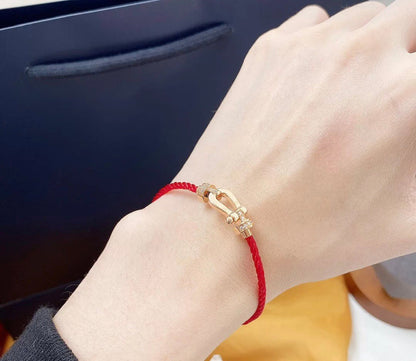 [Bling Jewelrys ]FORCE 10 HALF DIAMOND PINK GOLD RED CORDERI LARGE AND MEDIUM MODEL