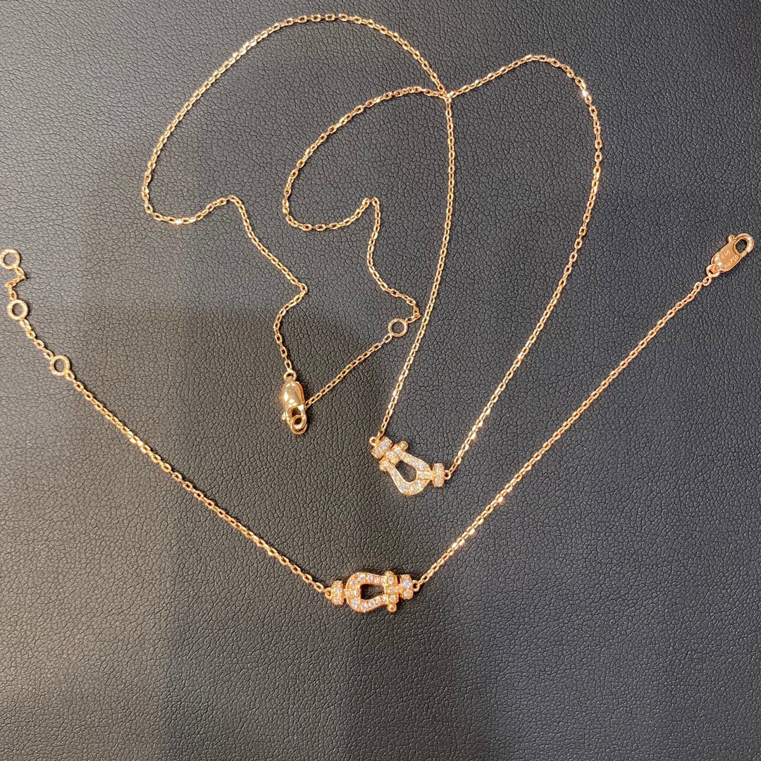 [Bling Jewelrys ]FORCE 10 DIAMOND PINK GOLD NECKLACE MINI MODEL
