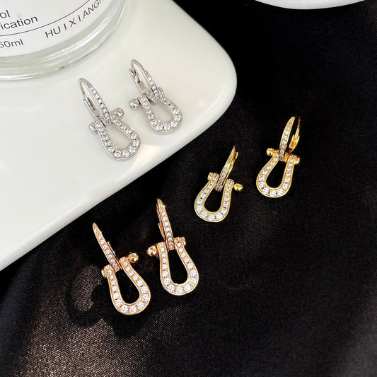 [Bling Jewelrys ]FORCE 10 FULL DIAMOND DROP EARRINGS MEDIUM MODEL