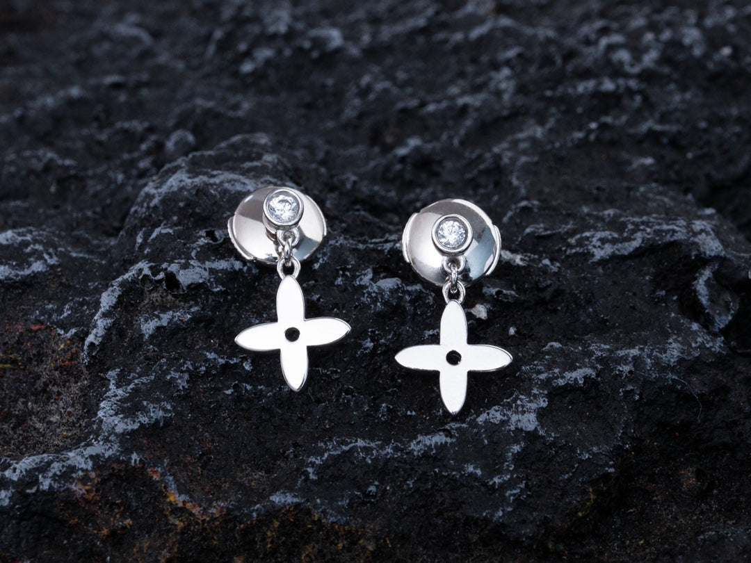 [Bling Jewelrys ]VIDYLLE SILVER DIAMOND MINI DROP EARRINGS