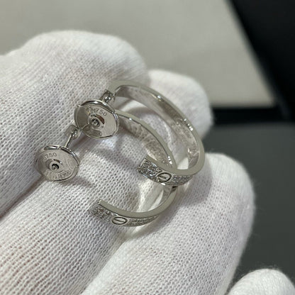 [Bling Jewelry] ラブ ダイヤモンド シルバー フープピアス