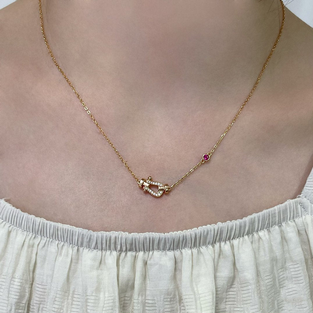 [Bling Jewelrys ]FORCE 10 DIAMOND PINK GOLD NECKLACE