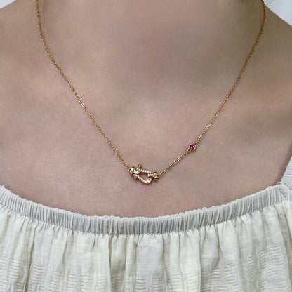 [Bling Jewelrys ]FORCE 10 DIAMOND PINK GOLD NECKLACE