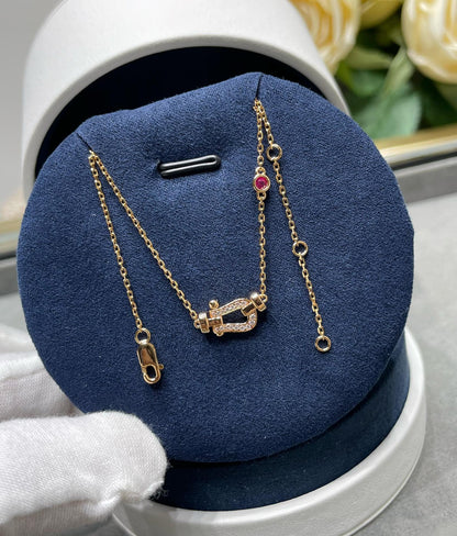 [Bling Jewelrys ]FORCE 10 DIAMOND PINK GOLD NECKLACE