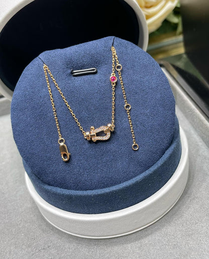 [Bling Jewelrys ]FORCE 10 DIAMOND PINK GOLD NECKLACE