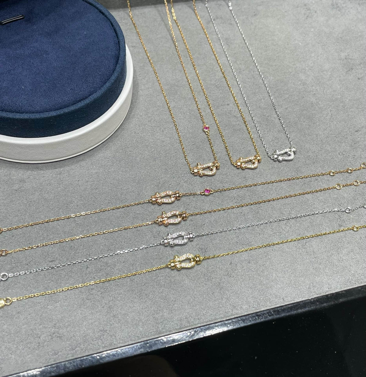 [Bling Jewelrys ]FORCE 10 DIAMOND PINK GOLD NECKLACE