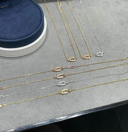 [Bling Jewelrys ]FORCE 10 DIAMOND PINK GOLD NECKLACE