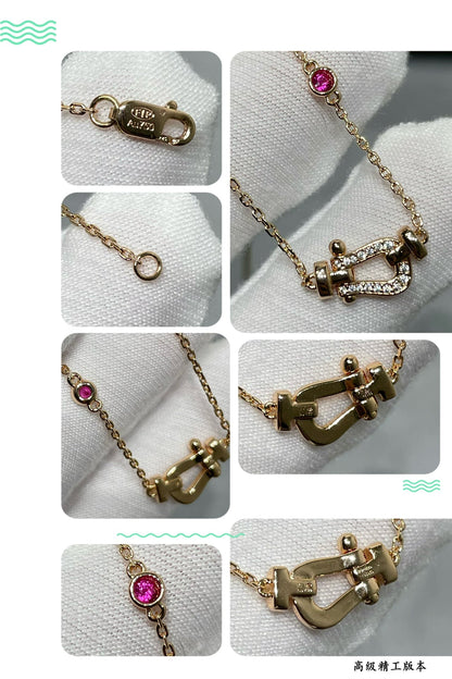 [Bling Jewelrys ]FORCE 10 DIAMOND PINK GOLD NECKLACE