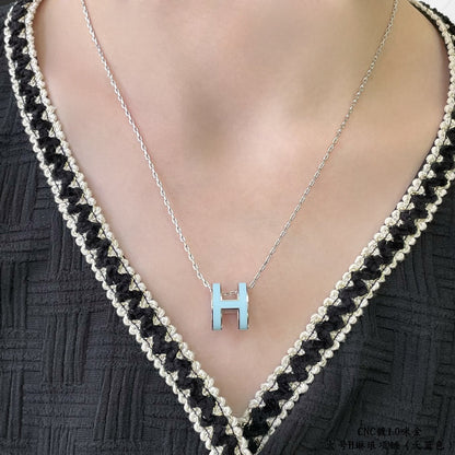 [Bling Jewelrys ]POP H SKY BLUE NECKLACE