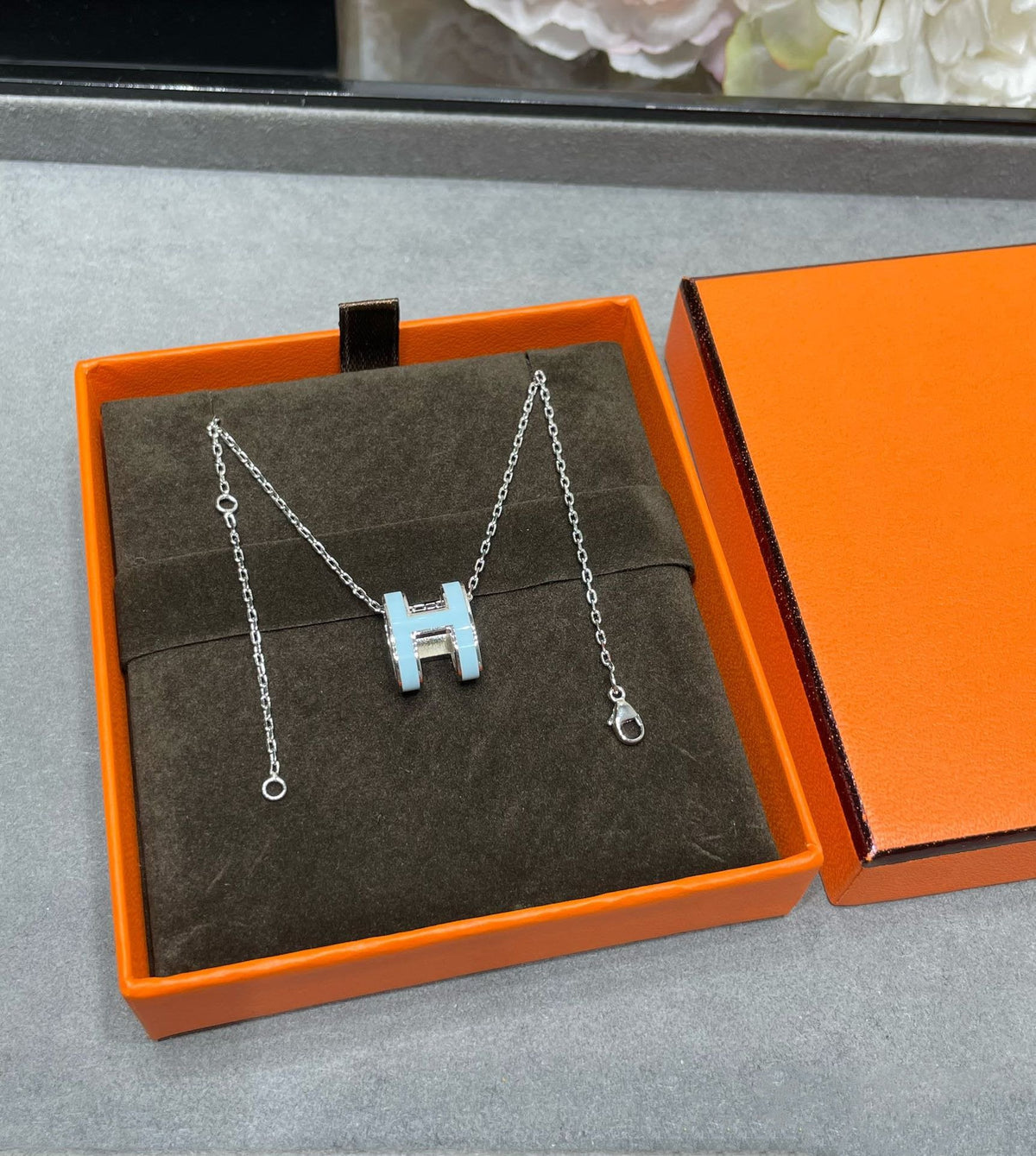 [Bling Jewelrys ]POP H SKY BLUE NECKLACE