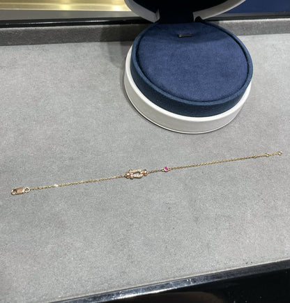 [Bling Jewelrys ]FORCE 10 DIAMOND CHAIN LINK PINK GOLD BRACELET
