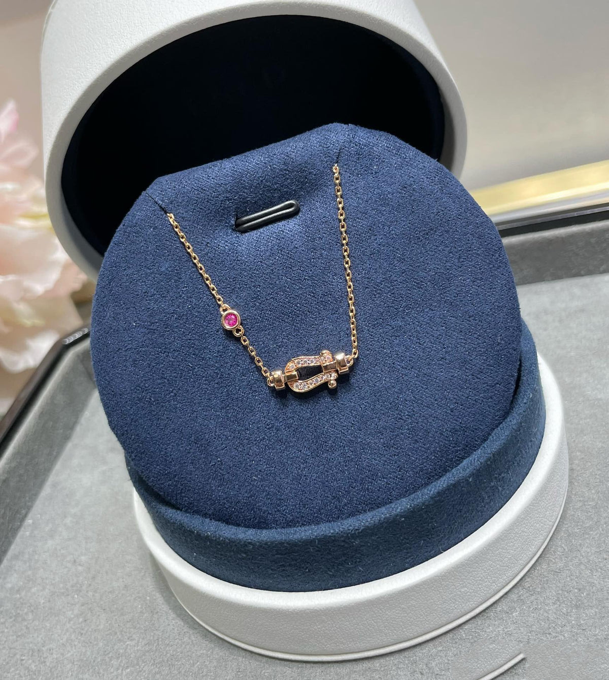 [Bling Jewelrys ]FORCE 10 DIAMOND CHAIN LINK PINK GOLD BRACELET
