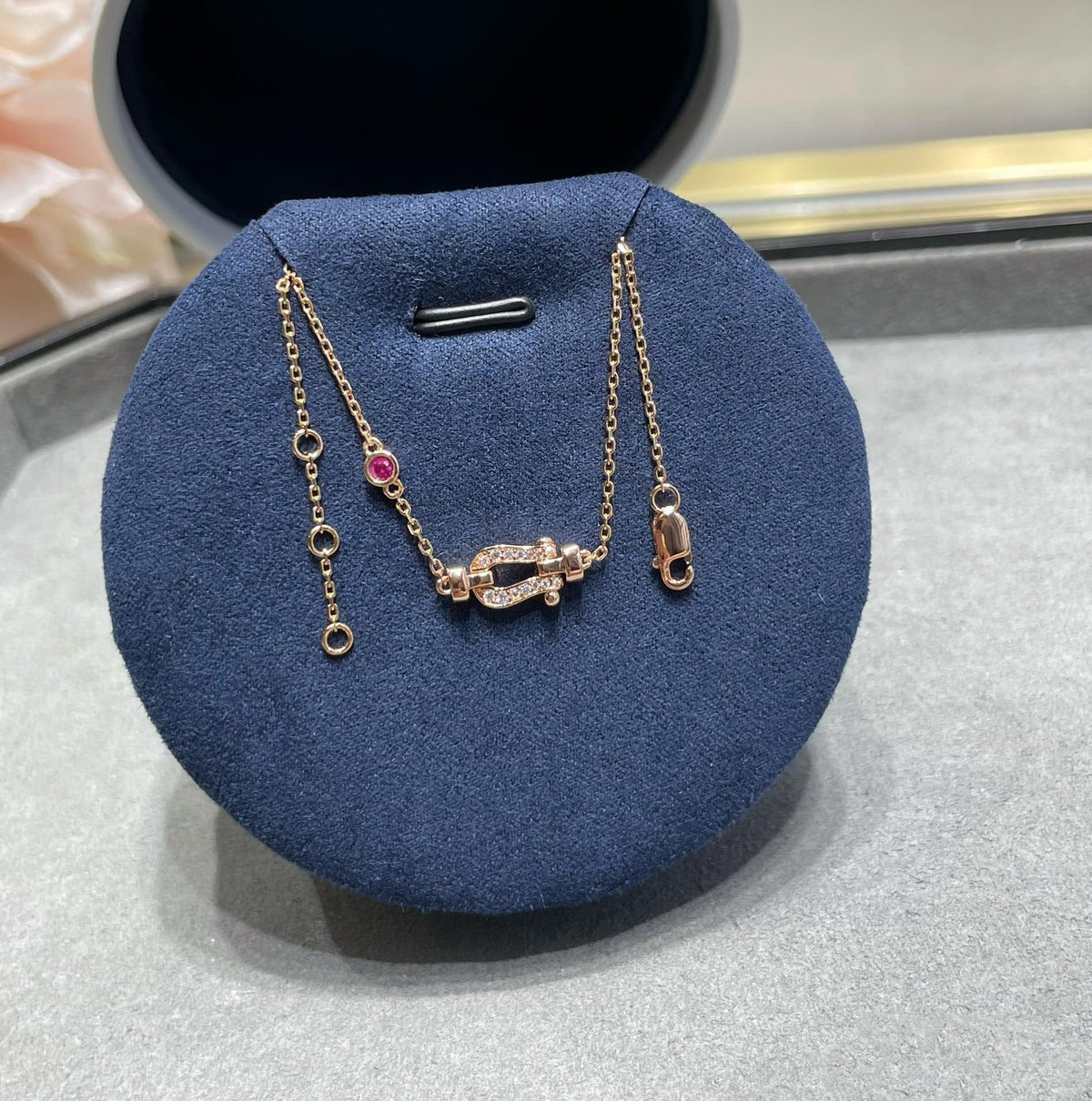 [Bling Jewelrys ]FORCE 10 DIAMOND CHAIN LINK PINK GOLD BRACELET