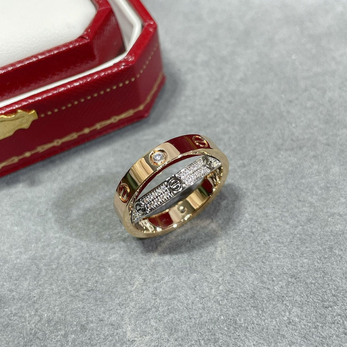 {
  "Bling Jewelrys": "ブリングジュエリー",
  "LOVE PINK GOLD SILVER DIAMOND DOUBLE RING": "LOVE ピンクゴールド シルバー ダイヤモンド ダブルリング"
}