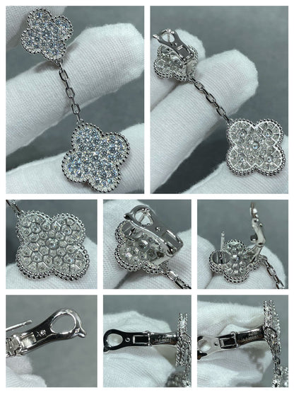 {
  "Bling Jewelrys": "Bling Jewelry",
  "CLOVER 2 MOTIFS DIAMOND PAVED SILVER EARRINGS": "KLEEBLATT 2 MOTIVE DIAMANT BESETZTE SILBEROHRRINGE"
}