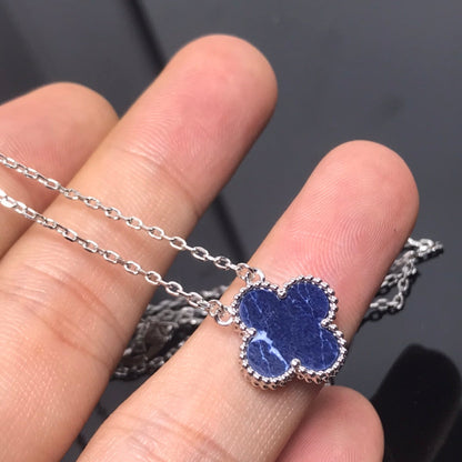 [Bling Jewelrys ]CLOVER PIETERSITE SILVER LONG NECKLACE