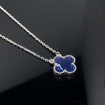 [Bling Jewelrys ]CLOVER PIETERSITE SILVER LONG NECKLACE