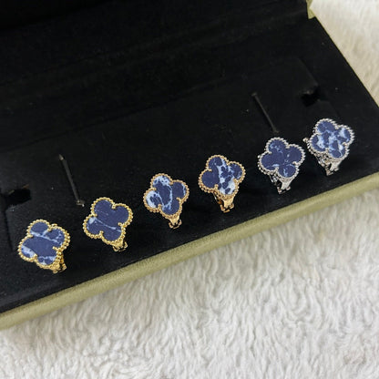 [Bling Jewelrys] KLEINE PIETERSIT-STECHER MIT KLEEBLATT-MOTIV