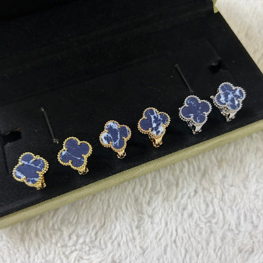 [Bling Jewelrys ]CLOVER PIETERSITE MEDIUM STUD EARRINGS