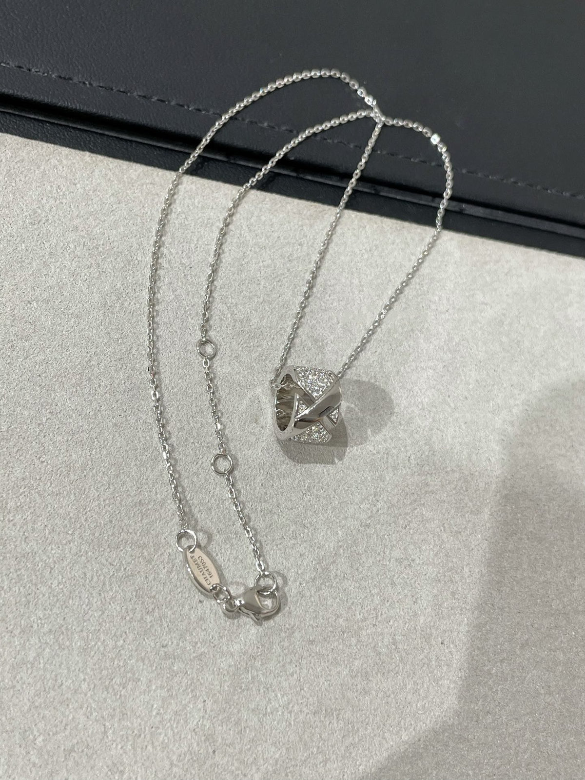 [Bling Jewelrys ]LIENS EVIDENCE DIAMOND PAVED NECKLACE