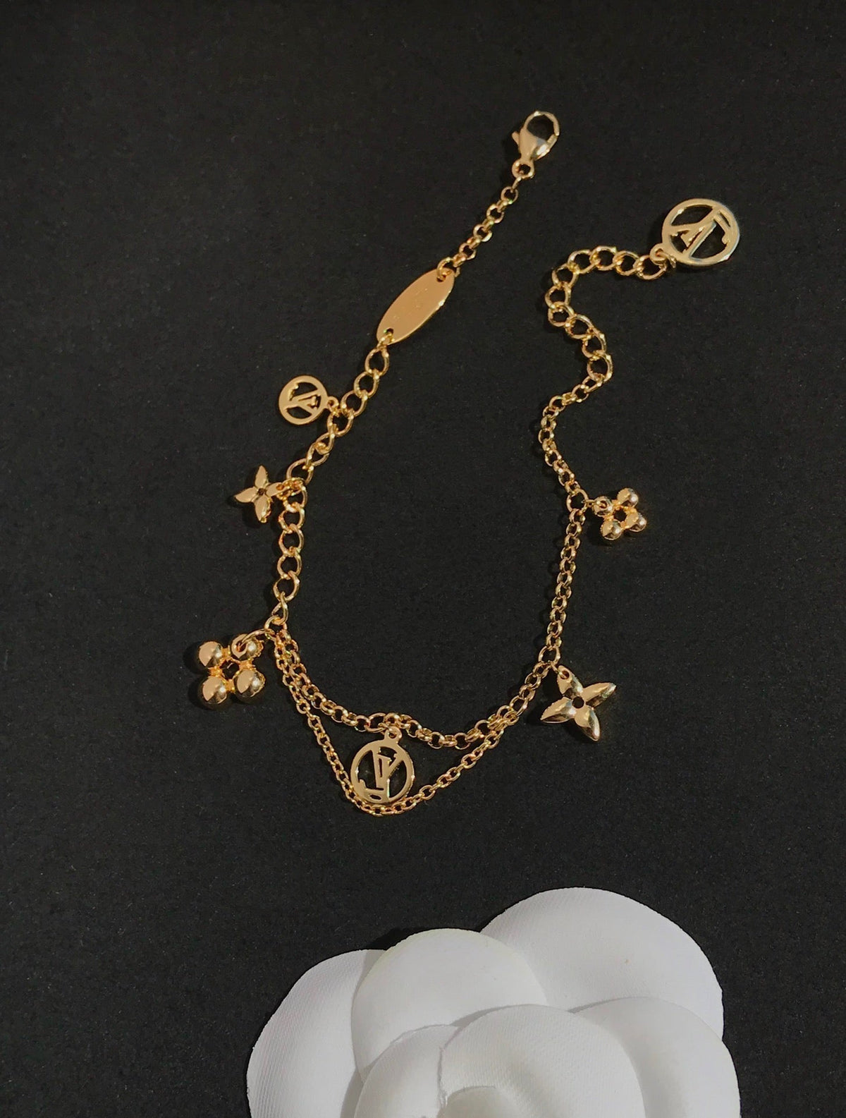 [Bling Jewelrys ]BLOOMING PINK GOLD MOP BRACELET