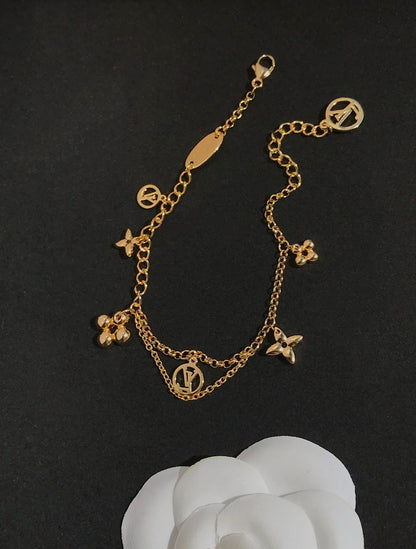 [Bling Jewelrys ]BLOOMING PINK GOLD MOP BRACELET