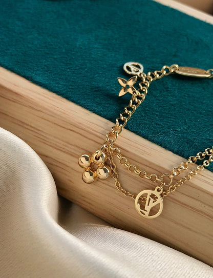 [Bling Jewelrys ]BLOOMING PINK GOLD MOP BRACELET