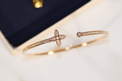 [Bling Jewelrys ]IDYLLE GOLD OPEN BRACELET DIAMOND PAVED