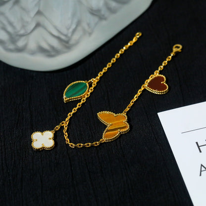 [Bling Jewelrys] LUCKY SPRING ARMBAND MIT 5 MOTIVEN IN GOLD