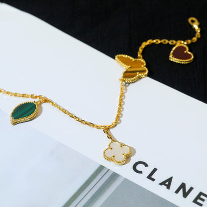 [Bling Jewelrys] LUCKY SPRING ARMBAND MIT 5 MOTIVEN IN GOLD