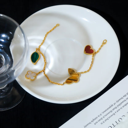 [Bling Jewelrys] LUCKY SPRING ARMBAND MIT 5 MOTIVEN IN GOLD