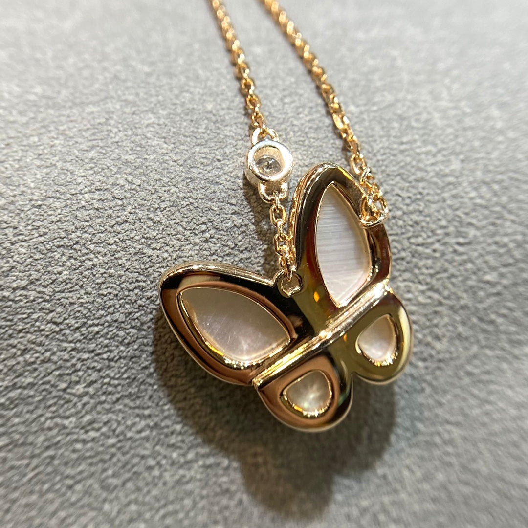 [Bling Jewelry] SCHMETTERLING-HALSKETTE AUS PERLMUTT MIT DIAMANTEN
