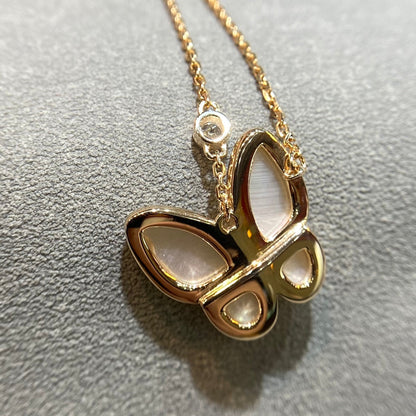 [Bling Jewelry] SCHMETTERLING-HALSKETTE AUS PERLMUTT MIT DIAMANTEN