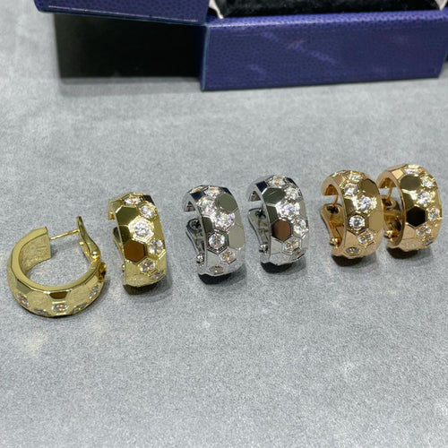 [Bling Jewelrys ]BEE LOVE DIAMOND HOOP EARRINGS