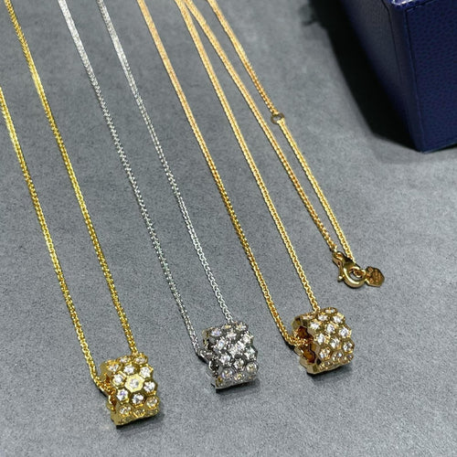 [Bling Jewelry] ビーラブ ダイヤモンドパヴェ 3連ネックレス