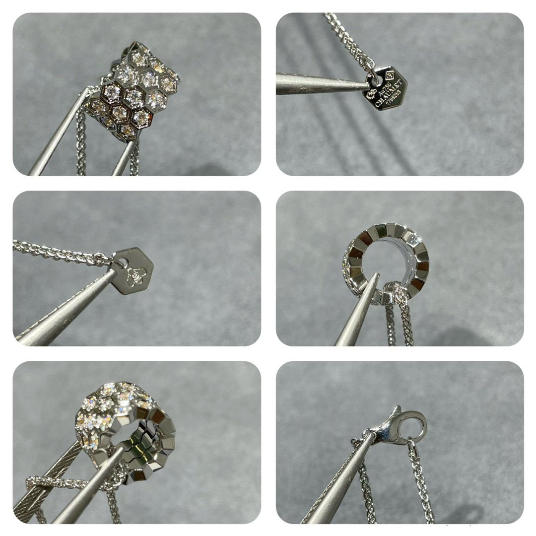 [Bling Jewelry] ビーラブ ダイヤモンドパヴェ 3連ネックレス