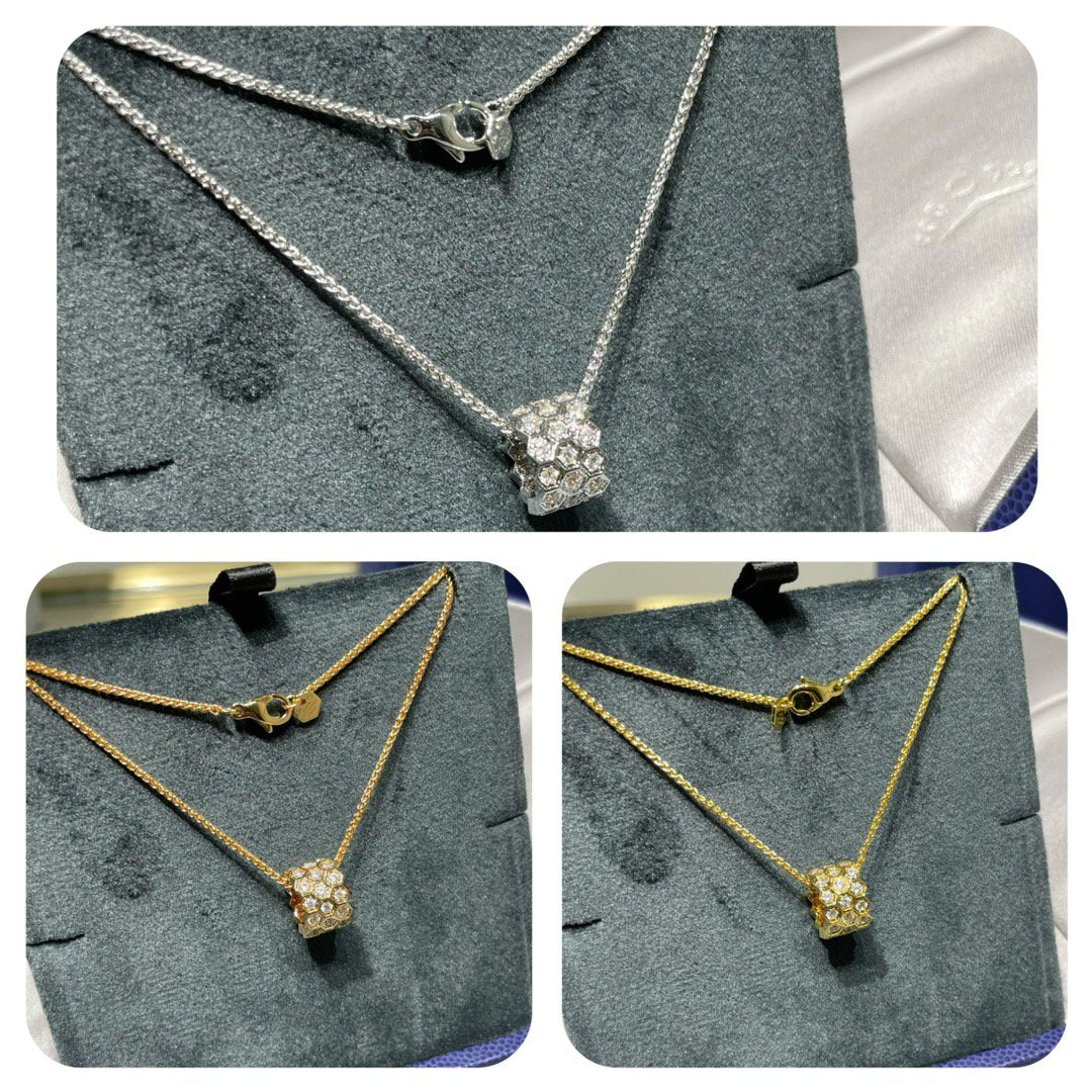 [Bling Jewelry] ビーラブ ダイヤモンドパヴェ 3連ネックレス